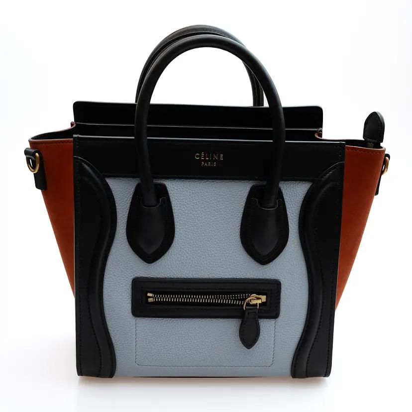 CELINE ラゲージナノショッパー トリコロール カーフレザーの写真